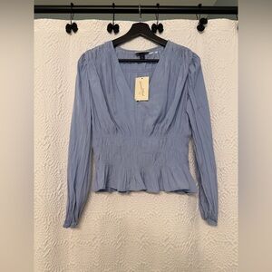 Universal Thread Light Blue V-Neck Blouse